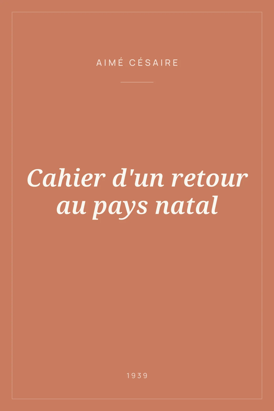 Portada de Cahier d'un retour au pays natal