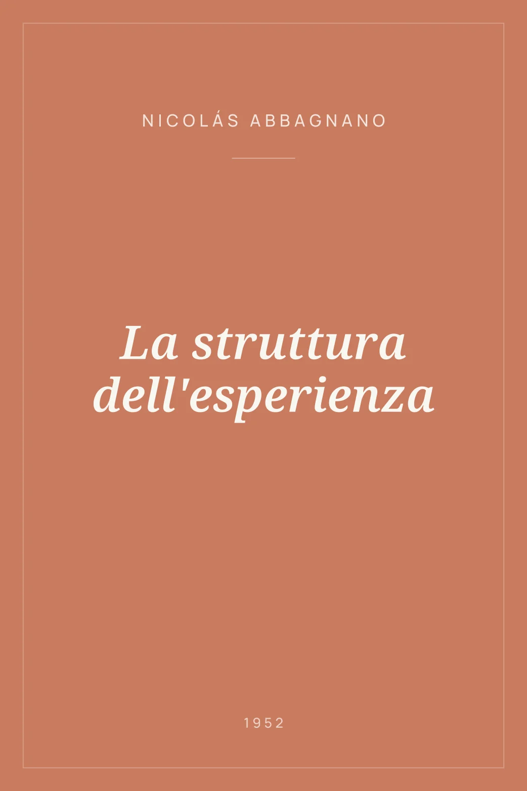 Portada de La struttura dell'esperienza