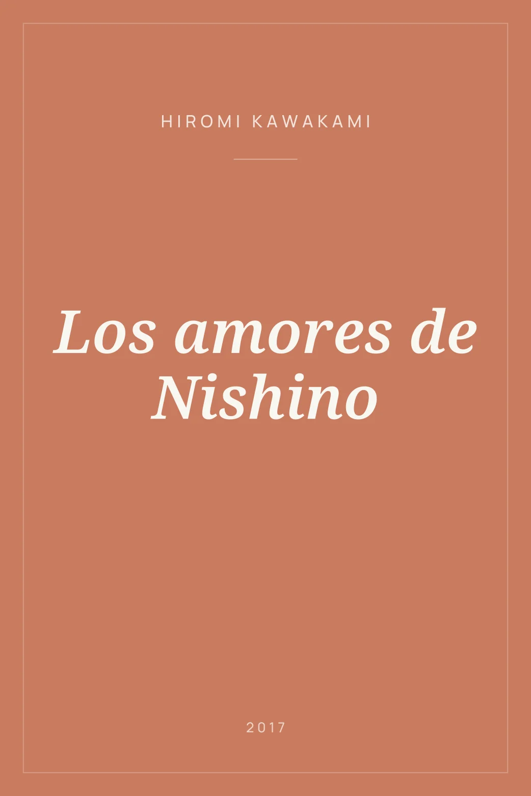 Portada de Los amores de Nishino