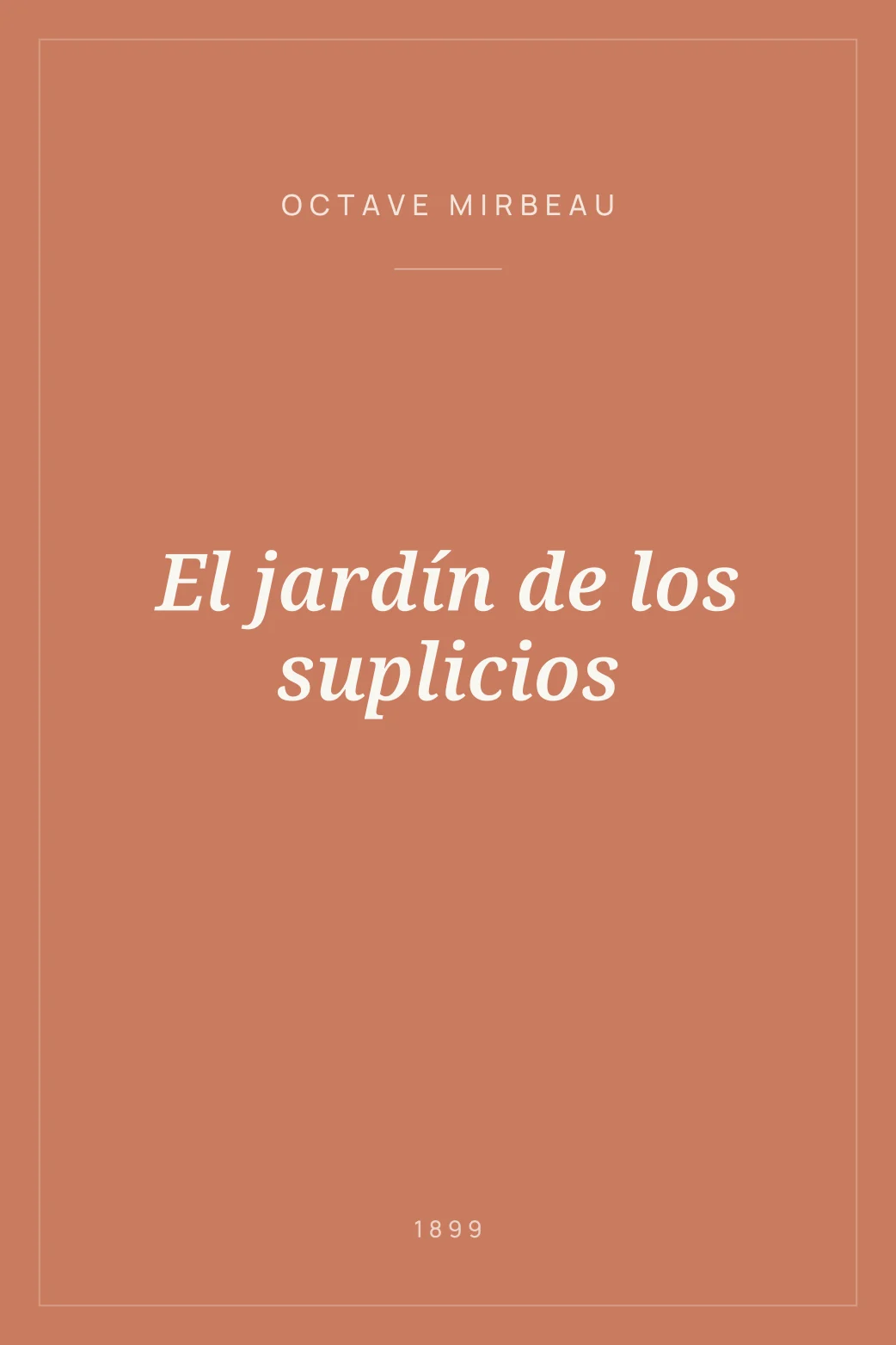 Portada de El jardín de los suplicios