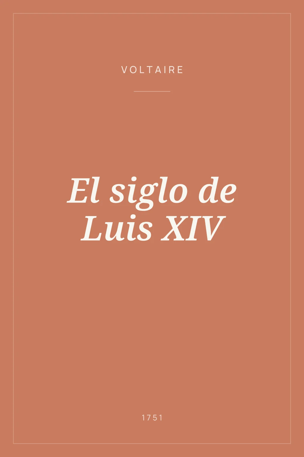Portada de El siglo de Luis XIV