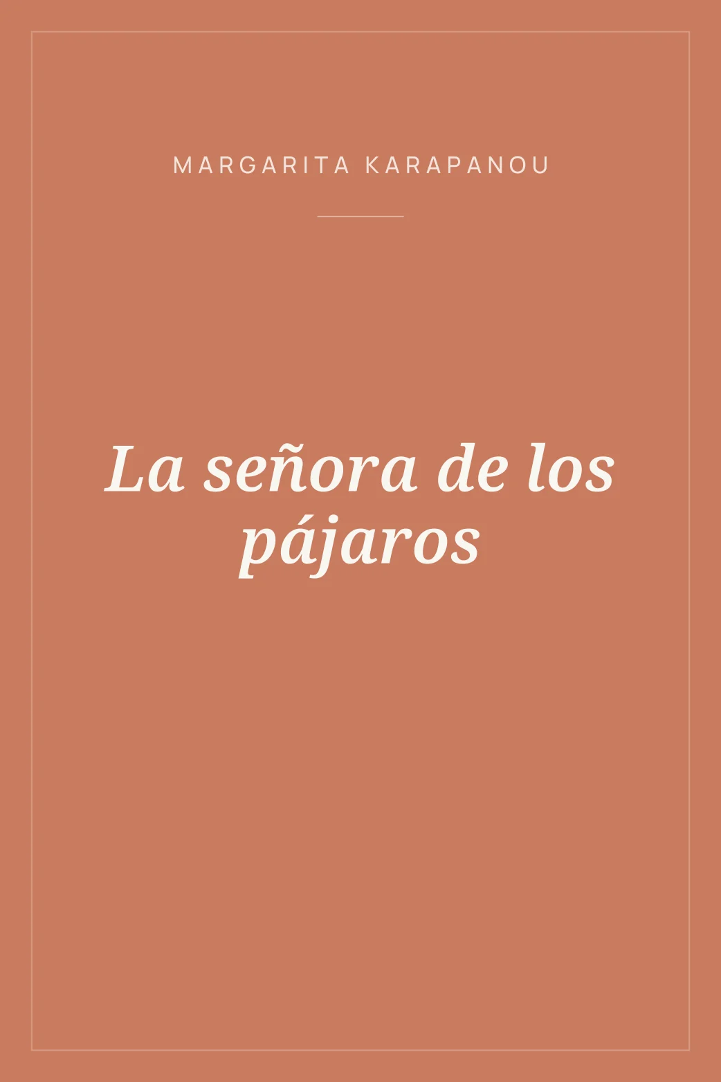 Portada de La señora de los pájaros