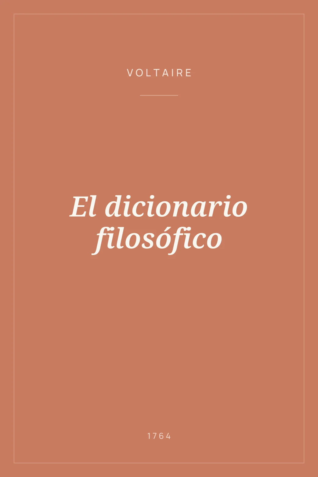 Portada de El dicionario filosófico