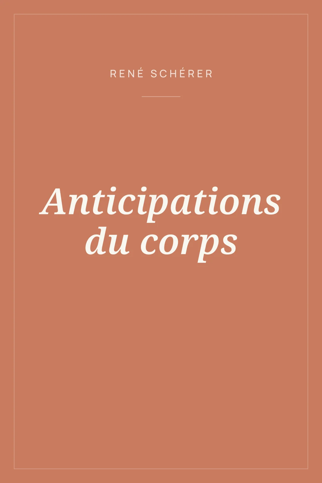 Portada de Anticipations du corps