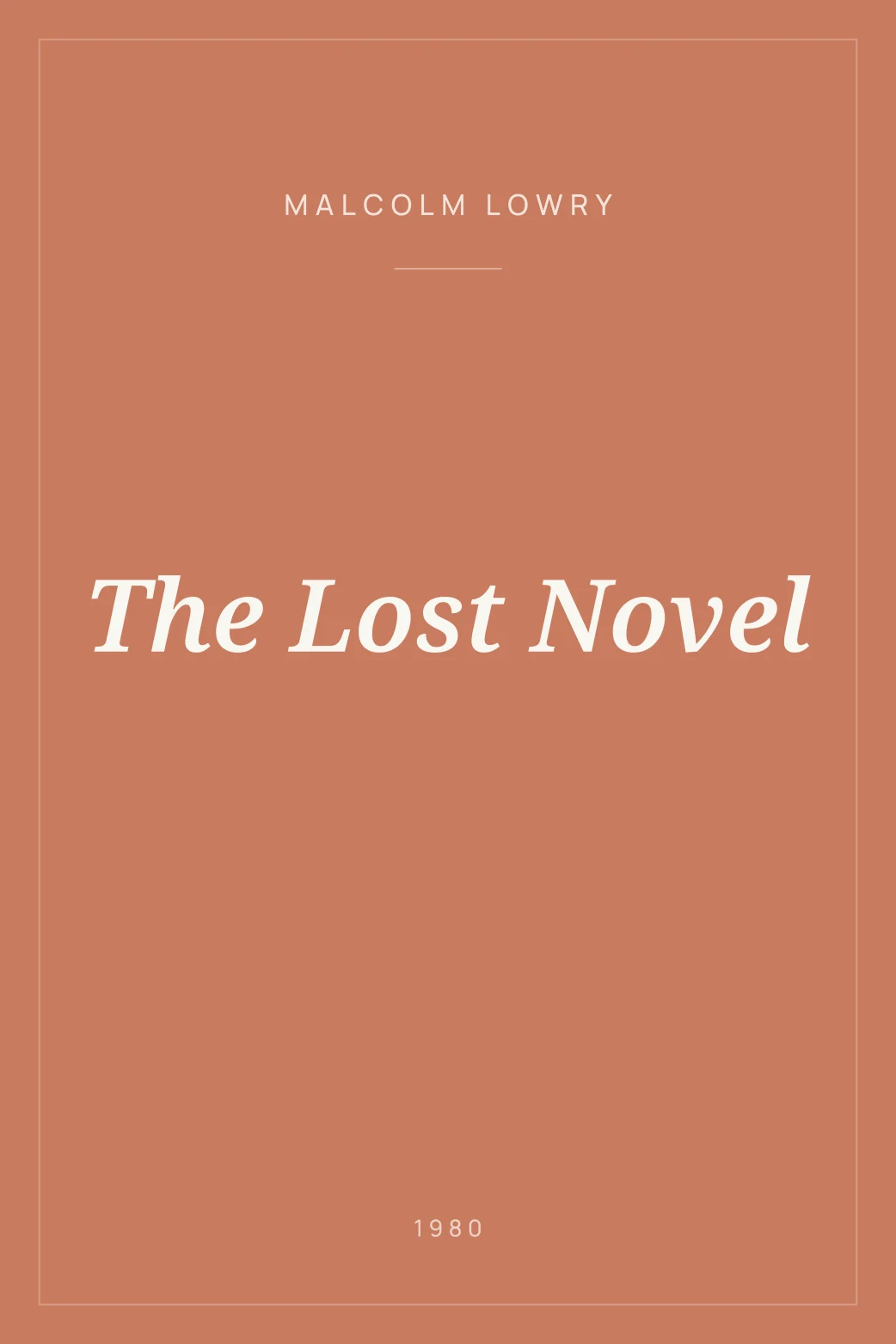 Portada de The Lost Novel