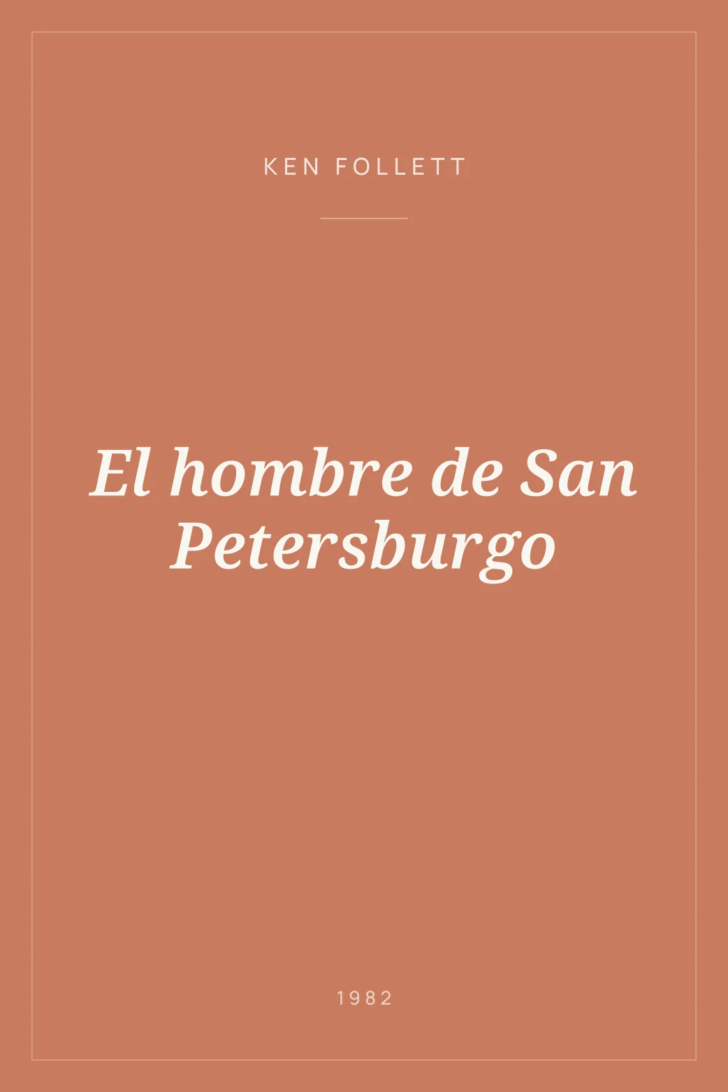 Portada de El hombre de San Petersburgo