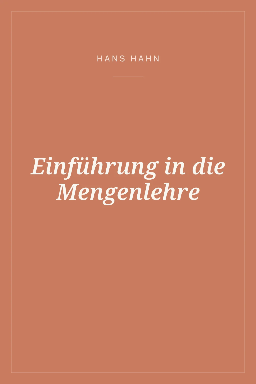 Portada de Einführung in die Mengenlehre