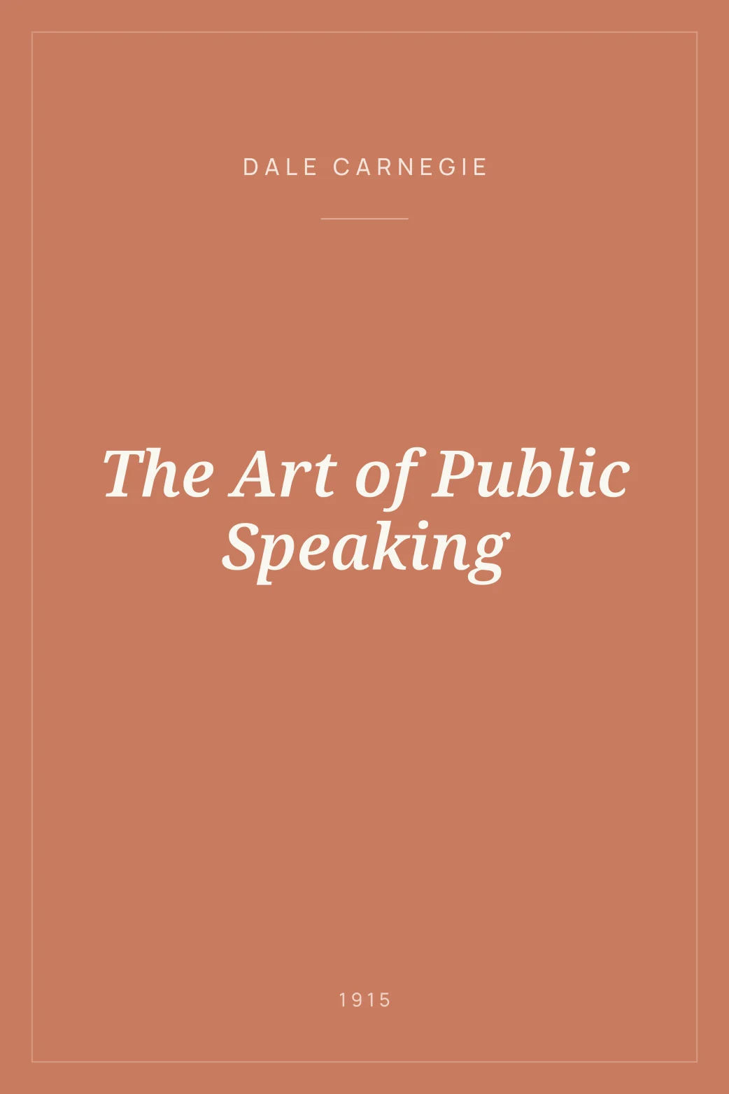 Portada de The Art of Public Speaking