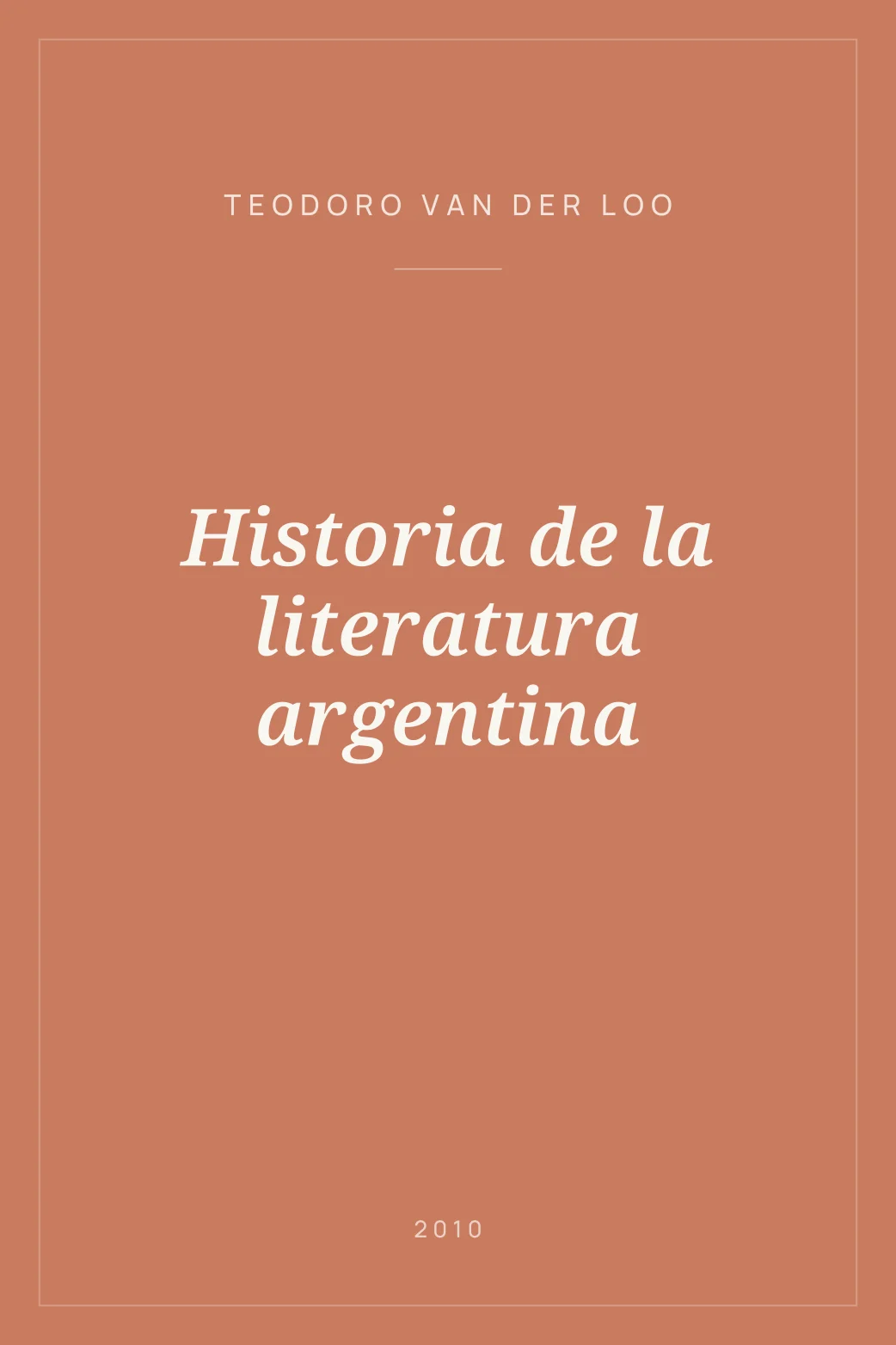 Portada de Historia de la literatura argentina