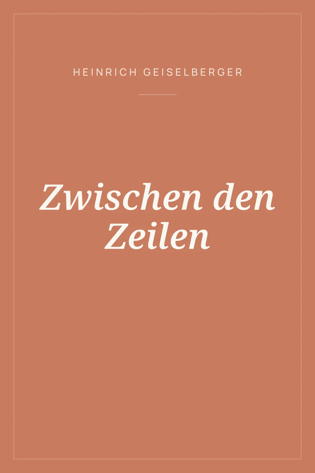 Portada de Zwischen den Zeilen