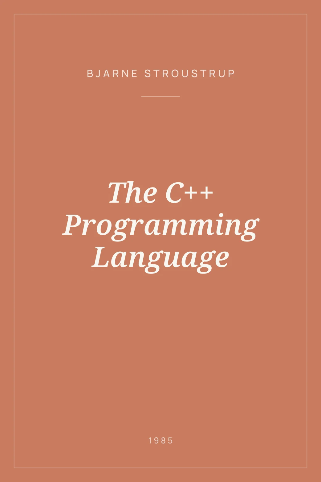 Portada de The C++ Programming Language