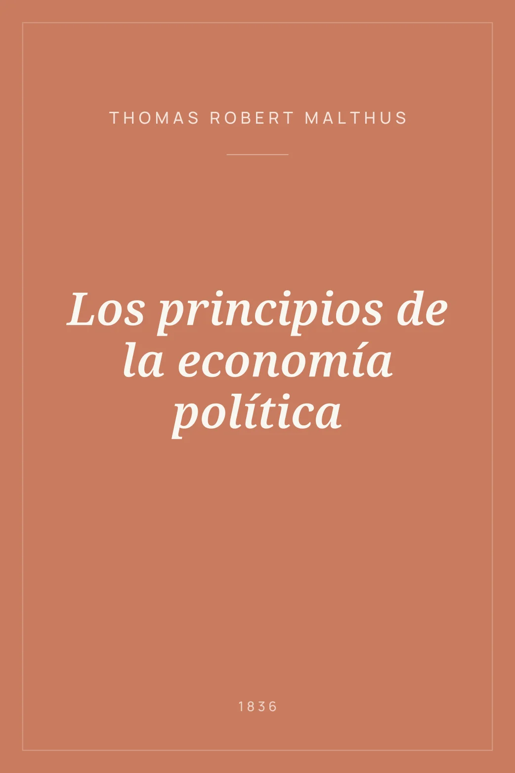 Portada de Los principios de la economía política