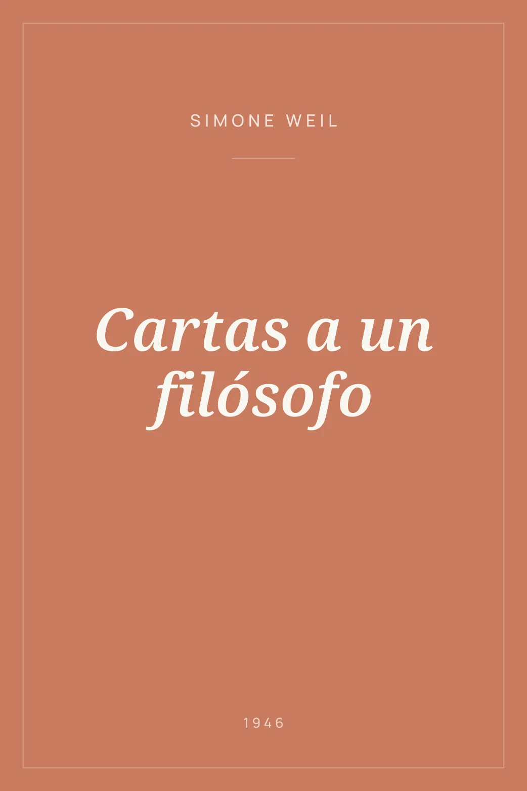 Portada de Cartas a un filósofo