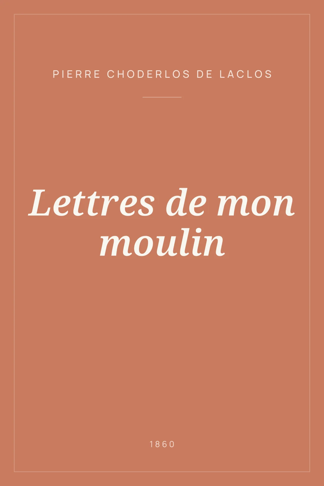 Portada de Lettres de mon moulin