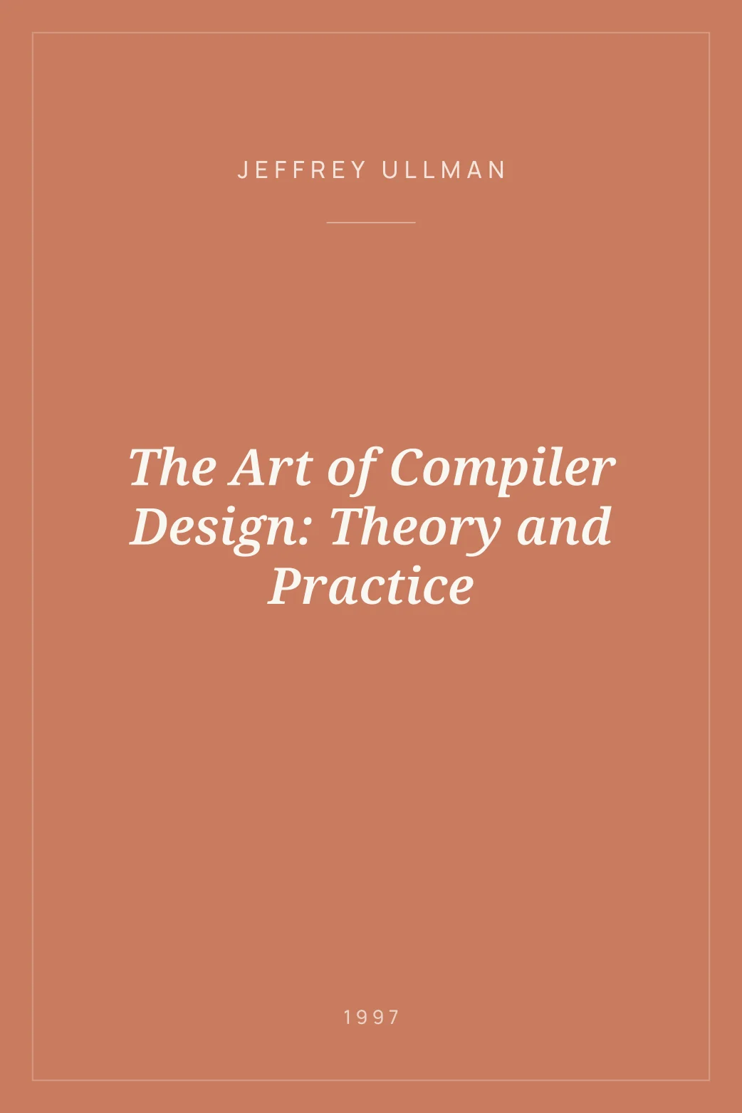 Portada de The Art of Compiler Design: Theory and Practice