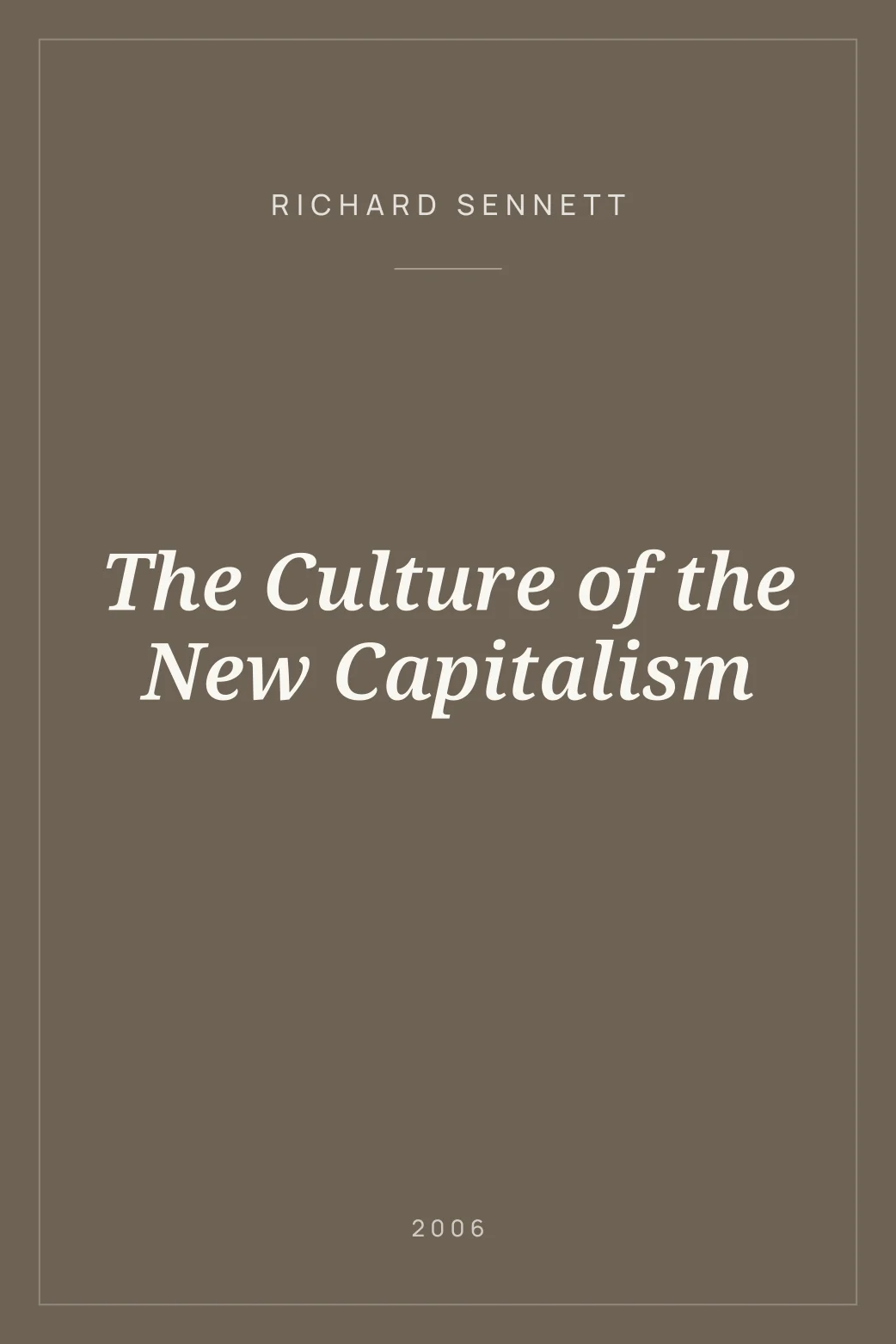 Portada de The Culture of the New Capitalism