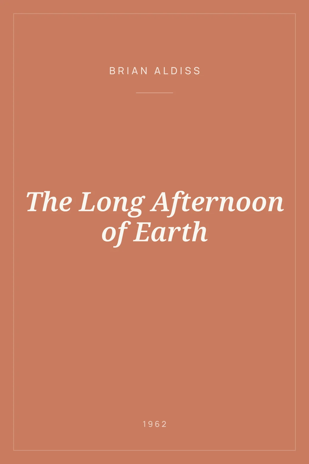 Portada de The Long Afternoon of Earth