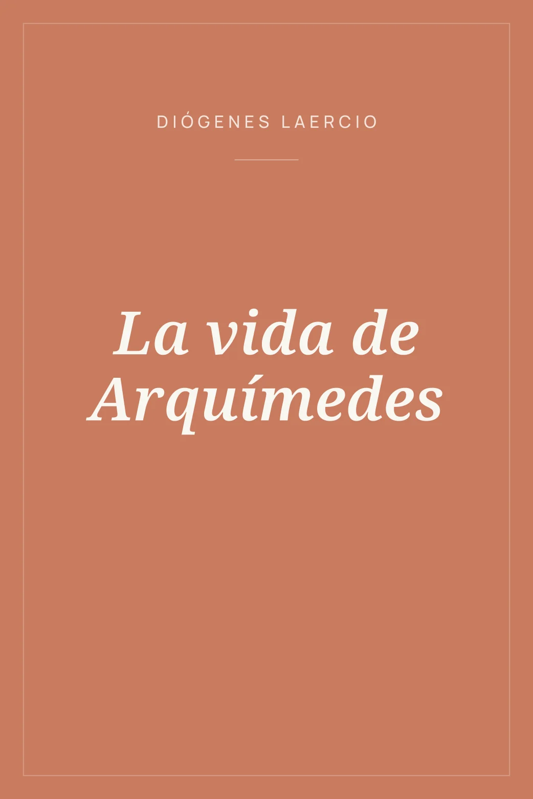 Portada de La vida de Arquímedes
