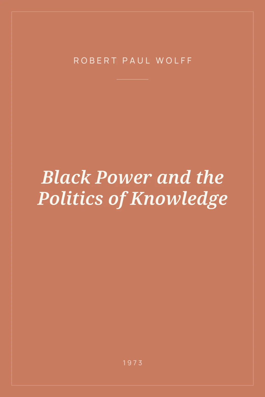 Portada de Black Power and the Politics of Knowledge