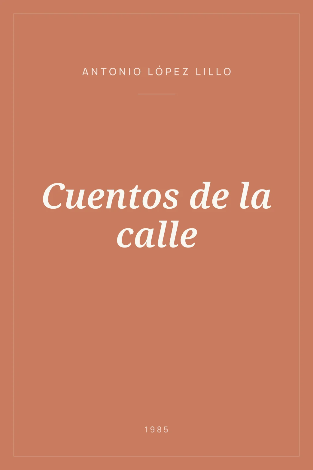 Portada de Cuentos de la calle