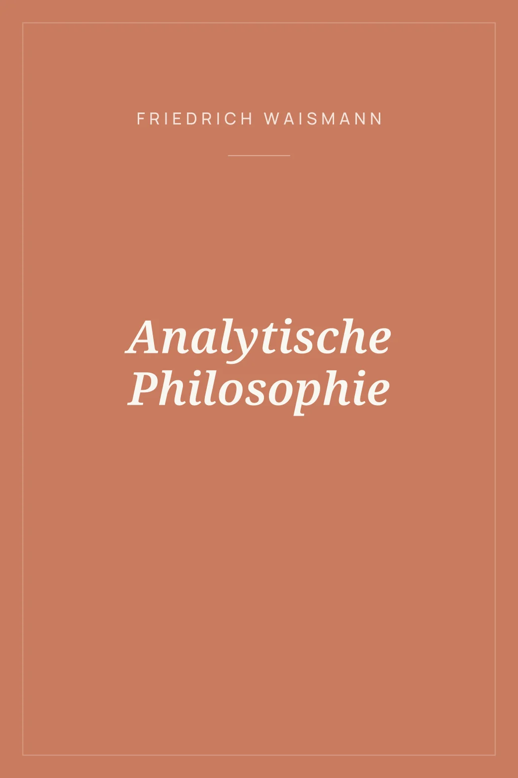Portada de Analytische Philosophie