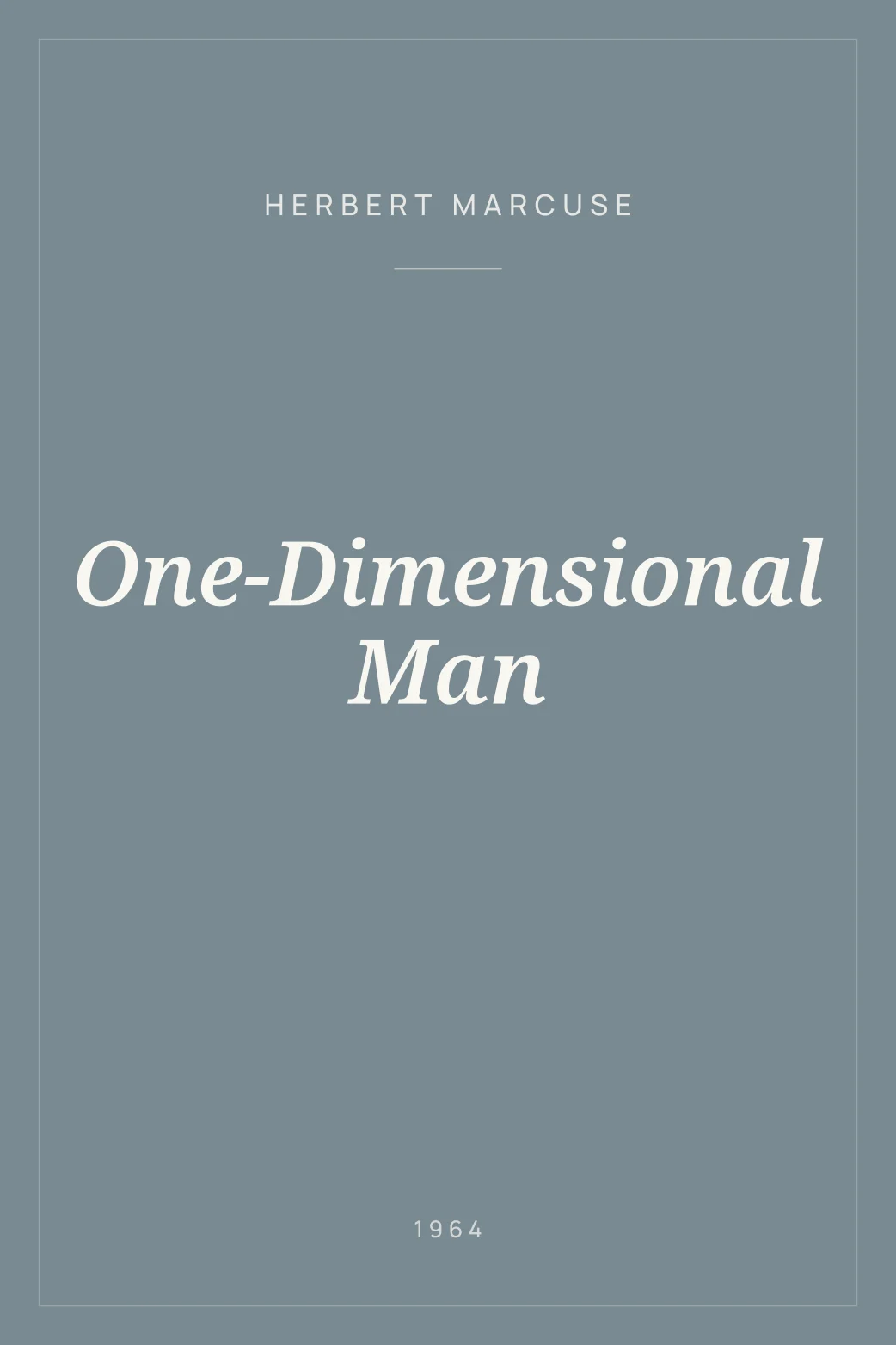 Portada de One-Dimensional Man