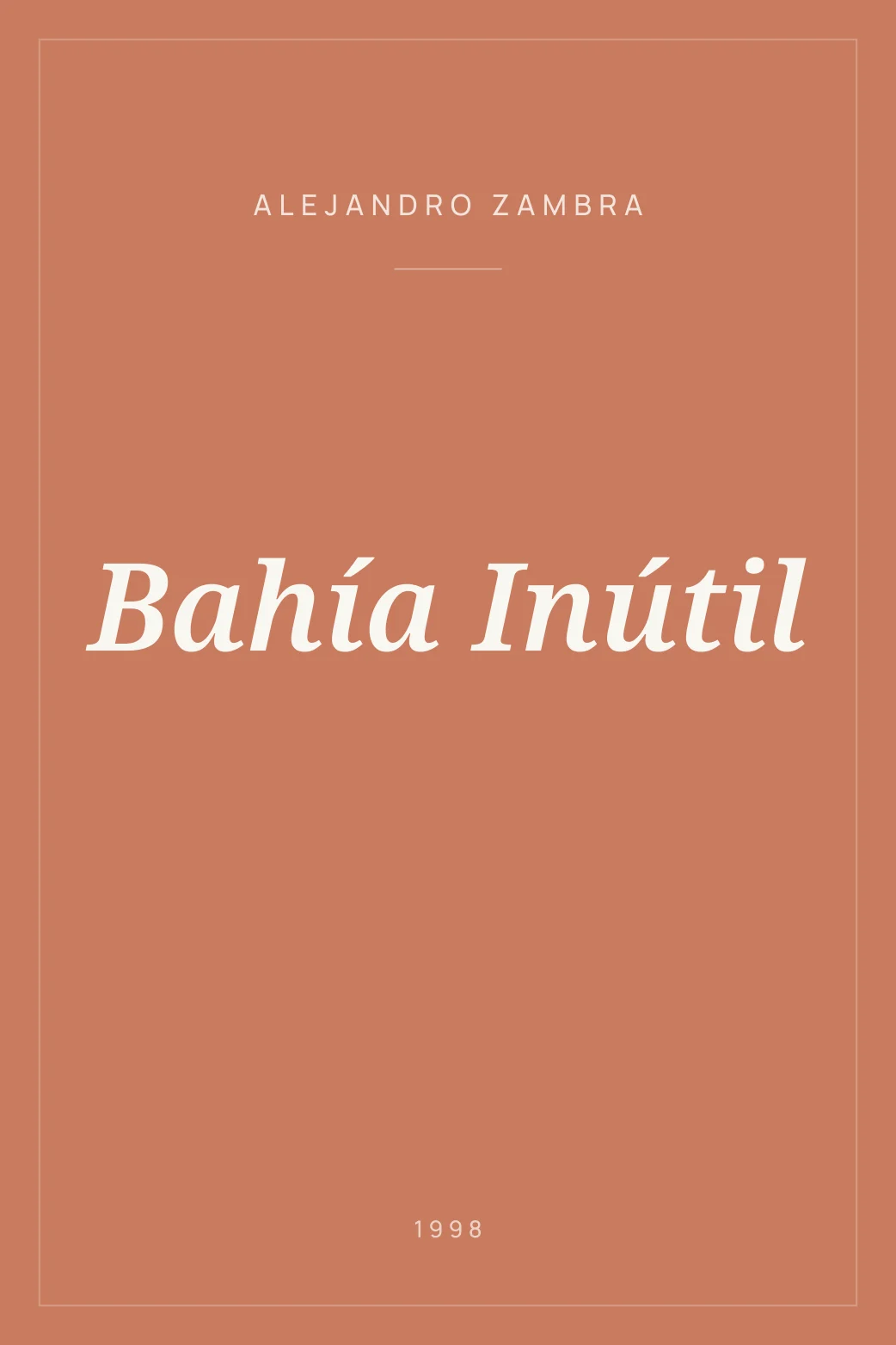 Portada de Bahía Inútil