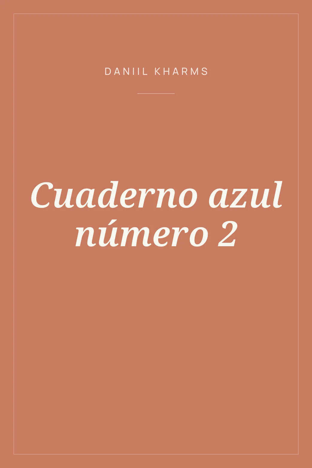 Portada de Cuaderno azul número 2