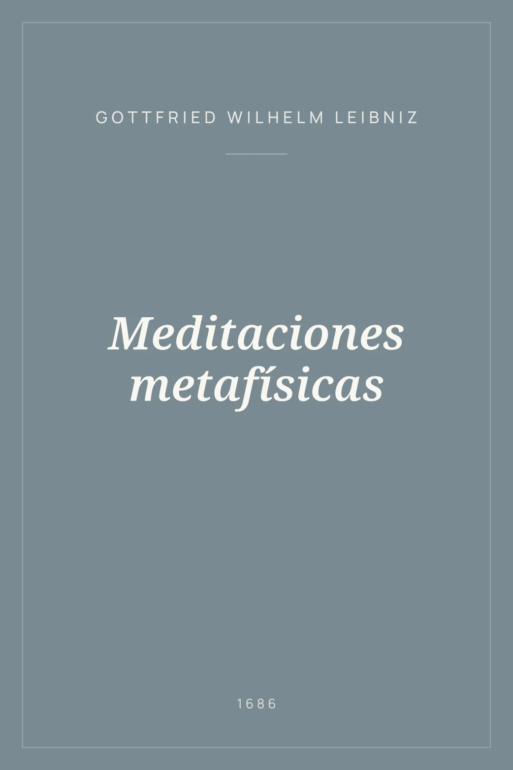 Portada de Meditaciones metafísicas