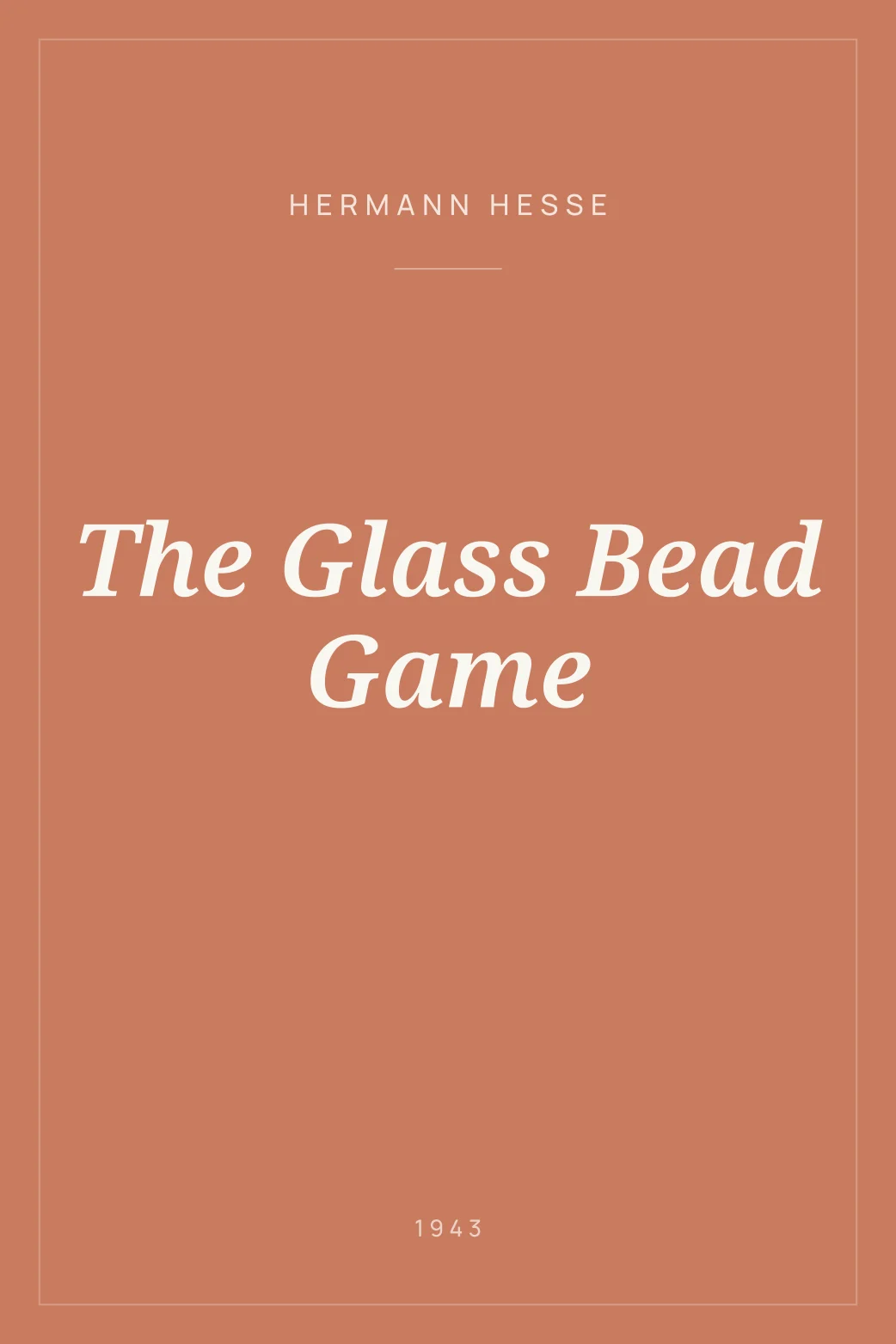 Portada de The Glass Bead Game