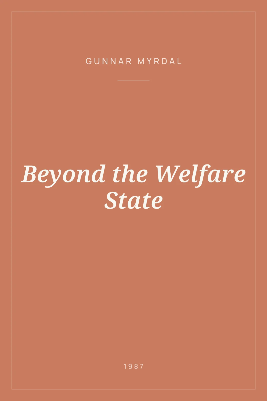 Portada de Beyond the Welfare State