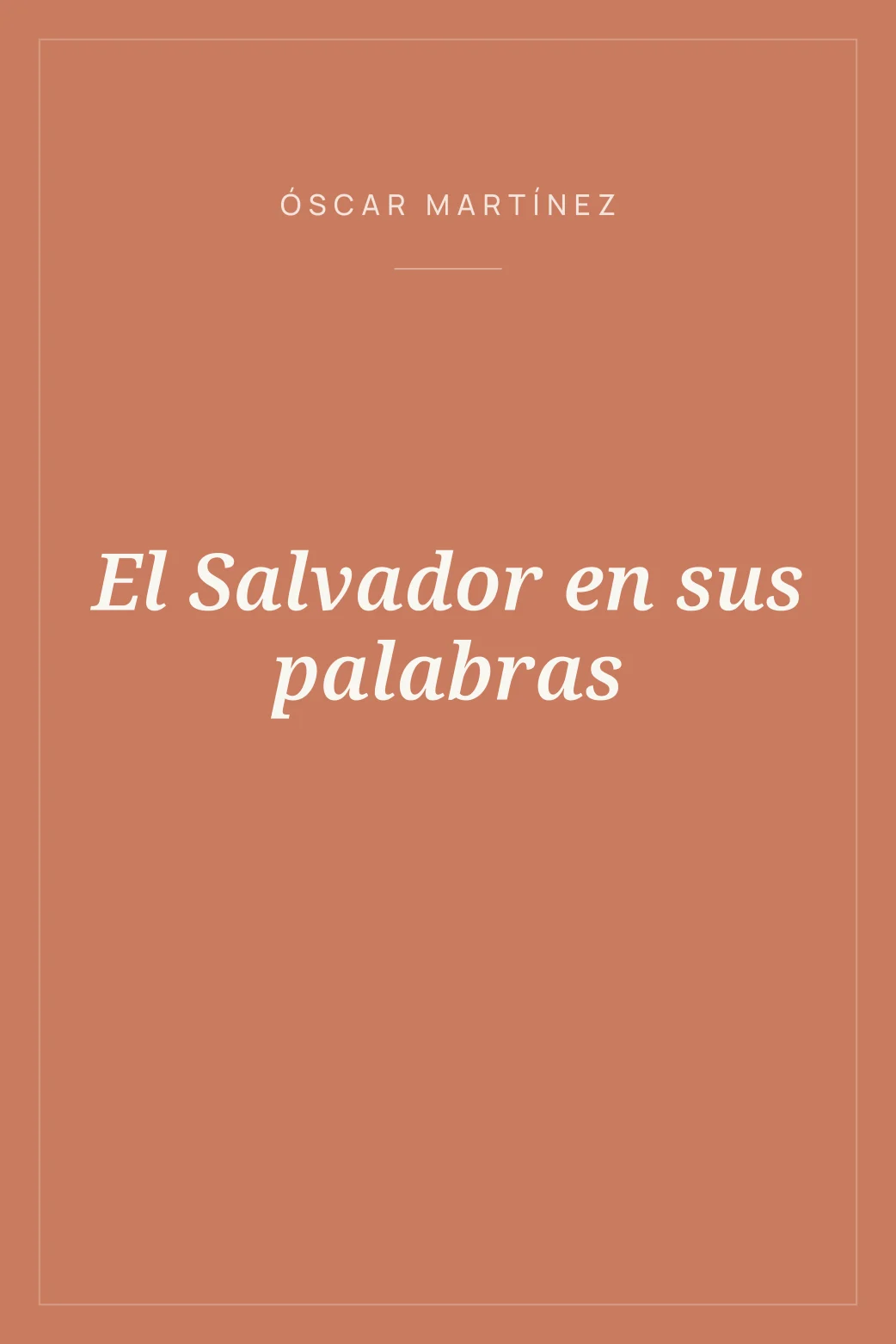 Portada de El Salvador en sus palabras