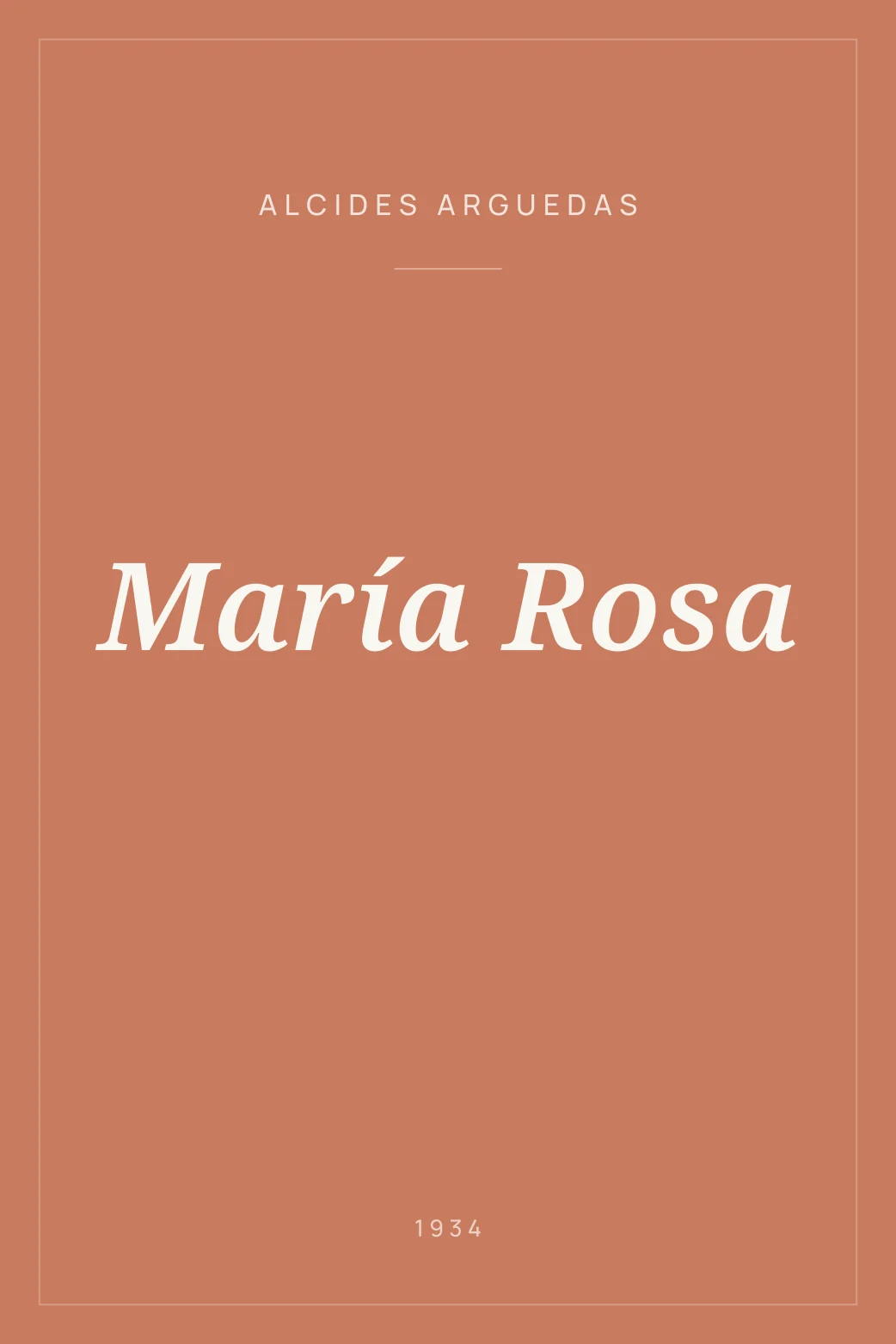 Portada de María Rosa