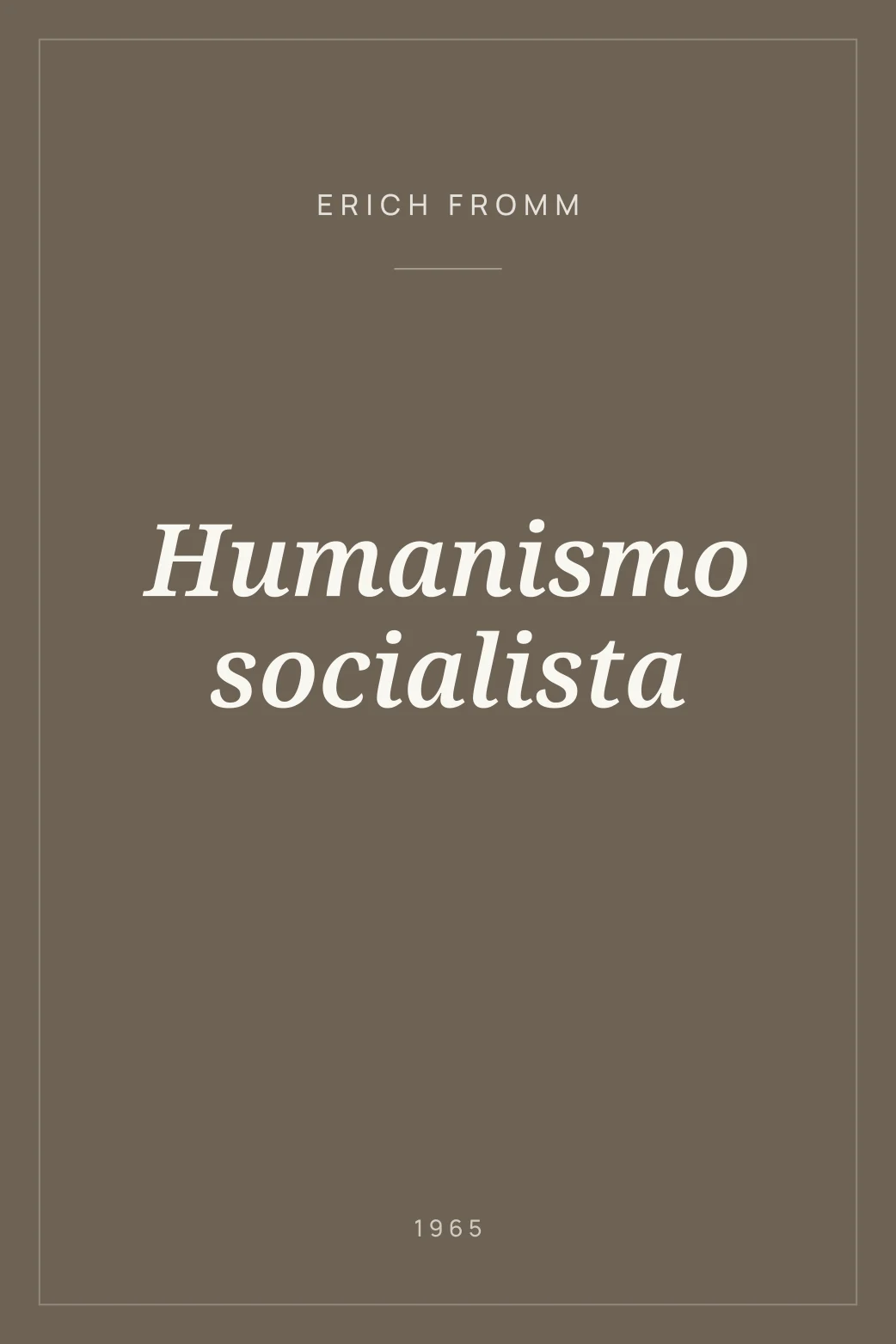 Portada de Humanismo socialista