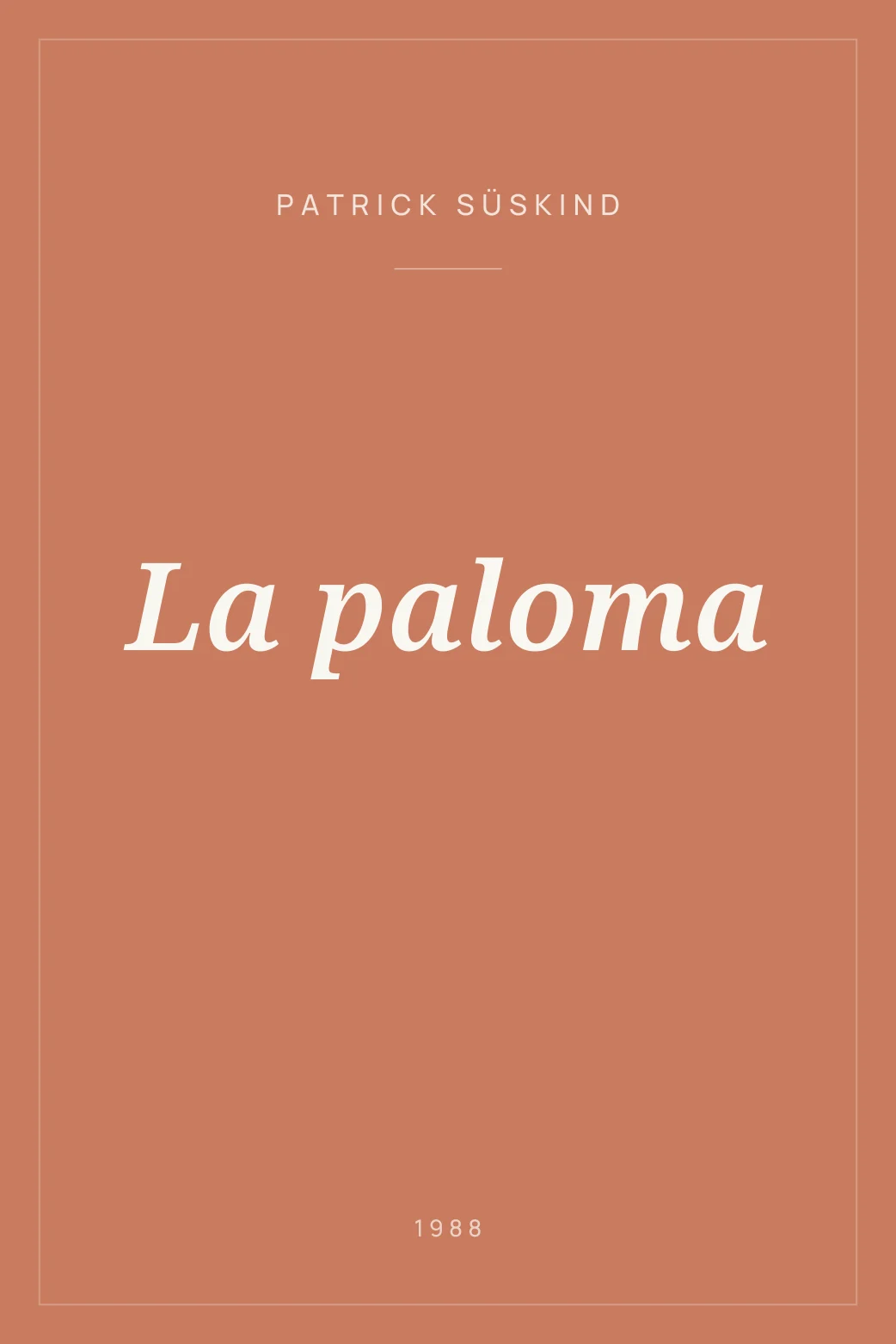 Portada de La paloma