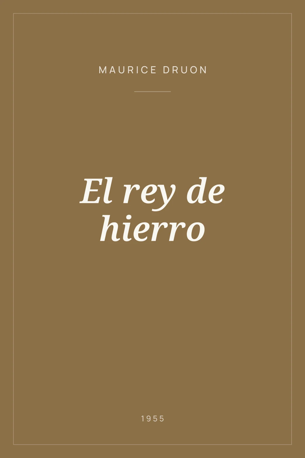 Portada de El rey de hierro