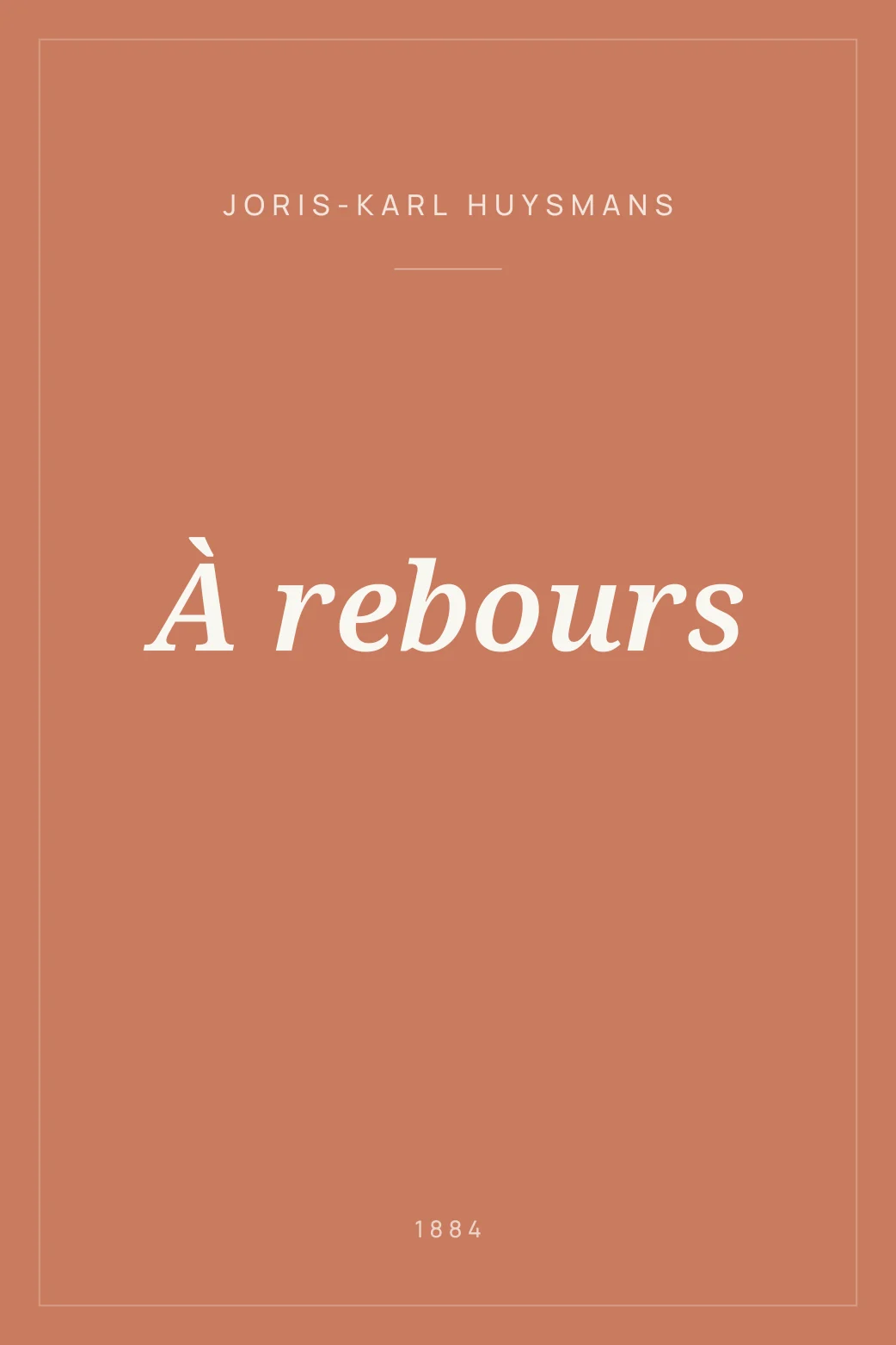 Portada de À rebours