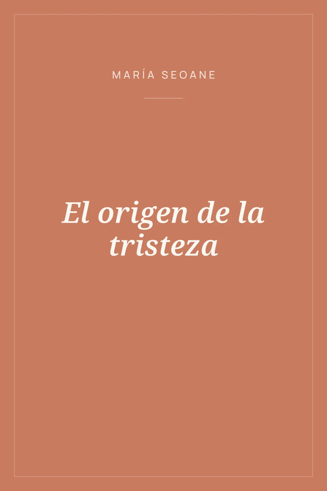 Portada de El origen de la tristeza