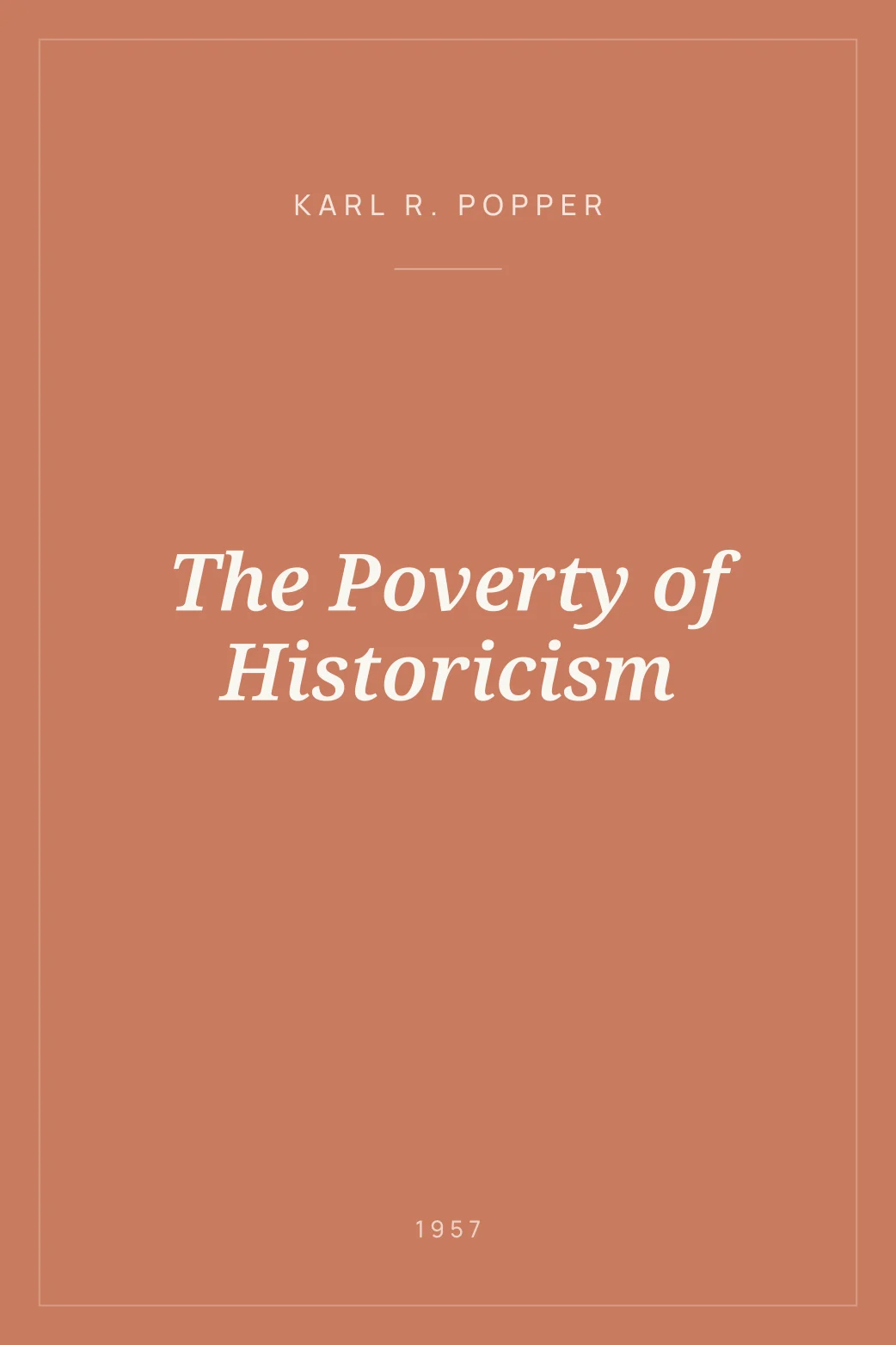 Portada de The Poverty of Historicism