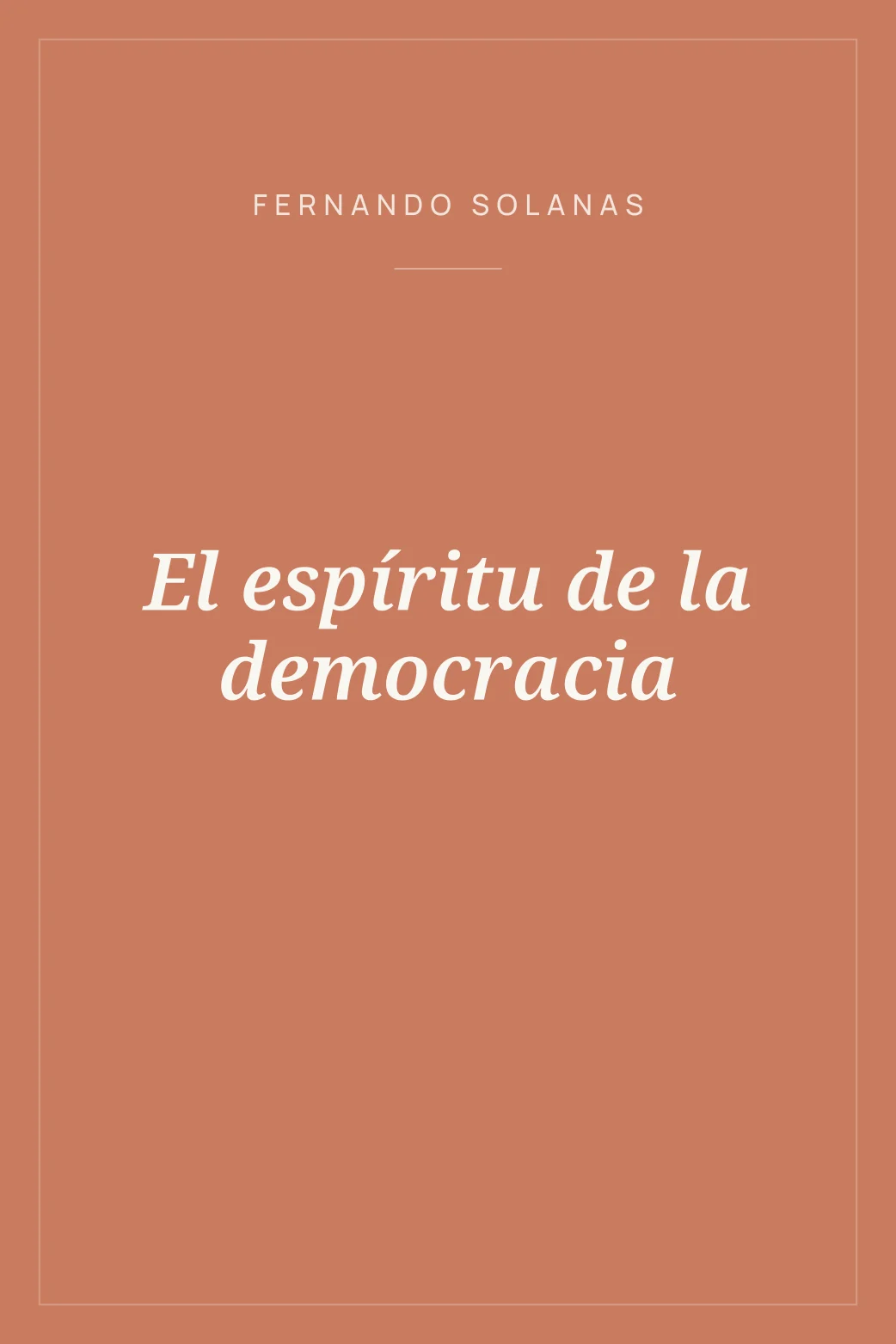 Portada de El espíritu de la democracia