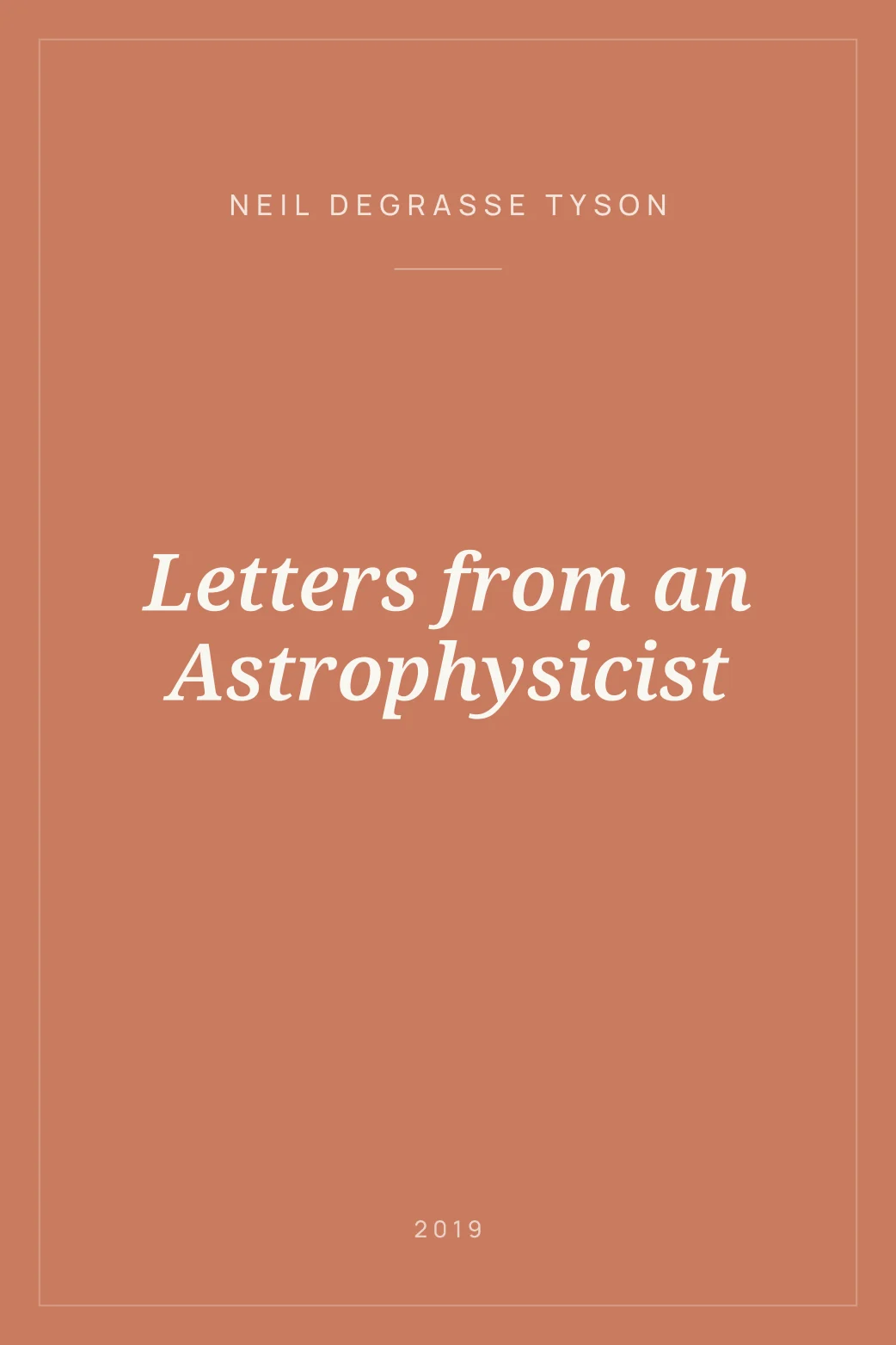 Portada de Letters from an Astrophysicist