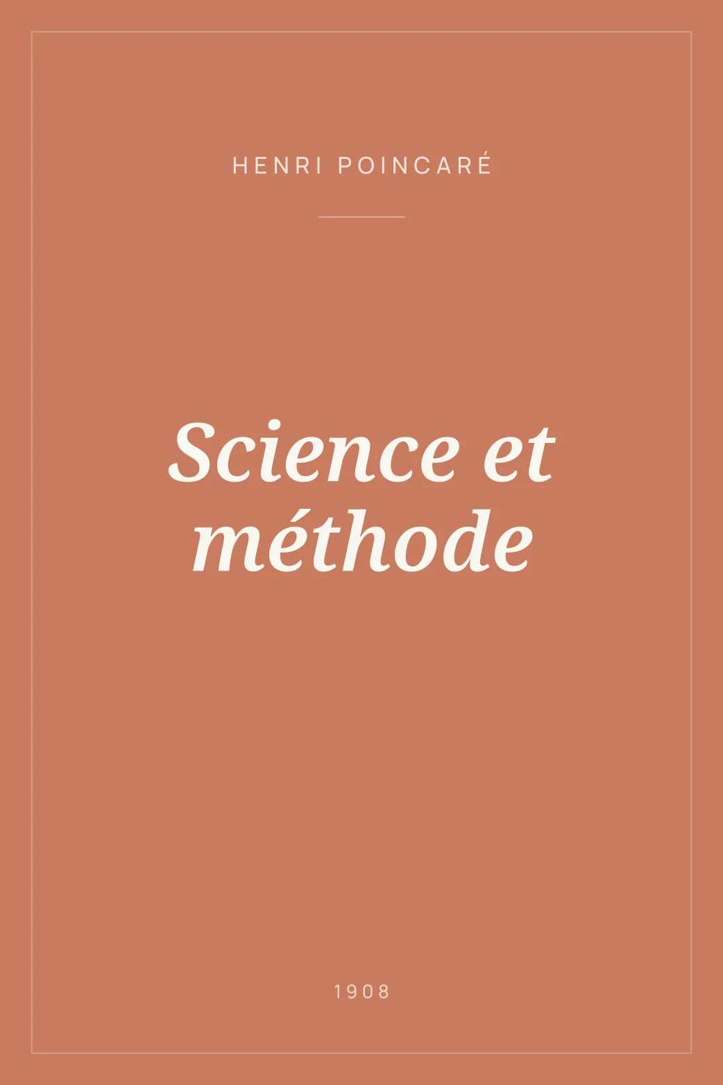 Portada de Science et méthode