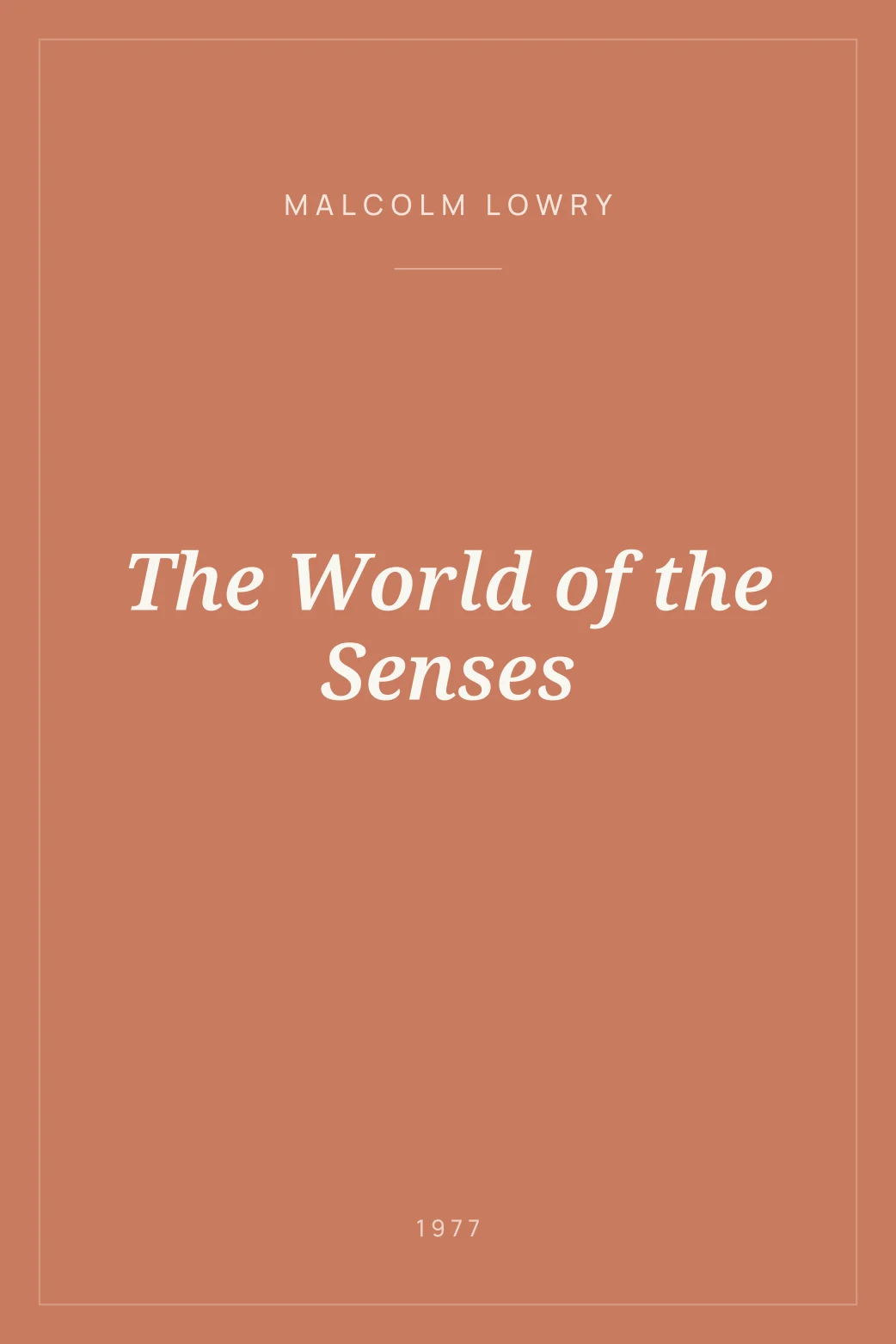Portada de The World of the Senses