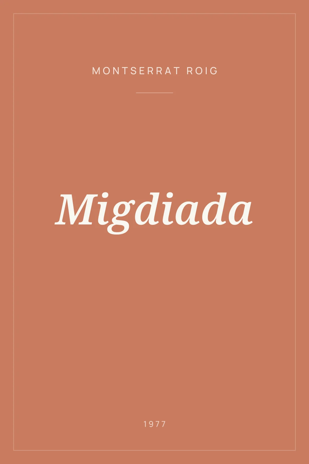 Portada de Migdiada