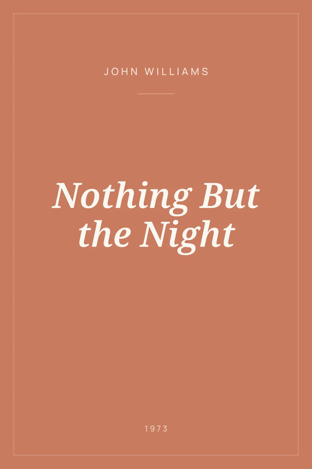Portada de Nothing But the Night