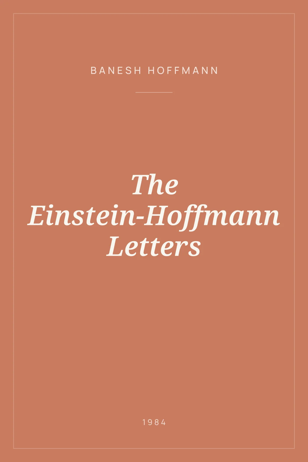 Portada de The Einstein-Hoffmann Letters