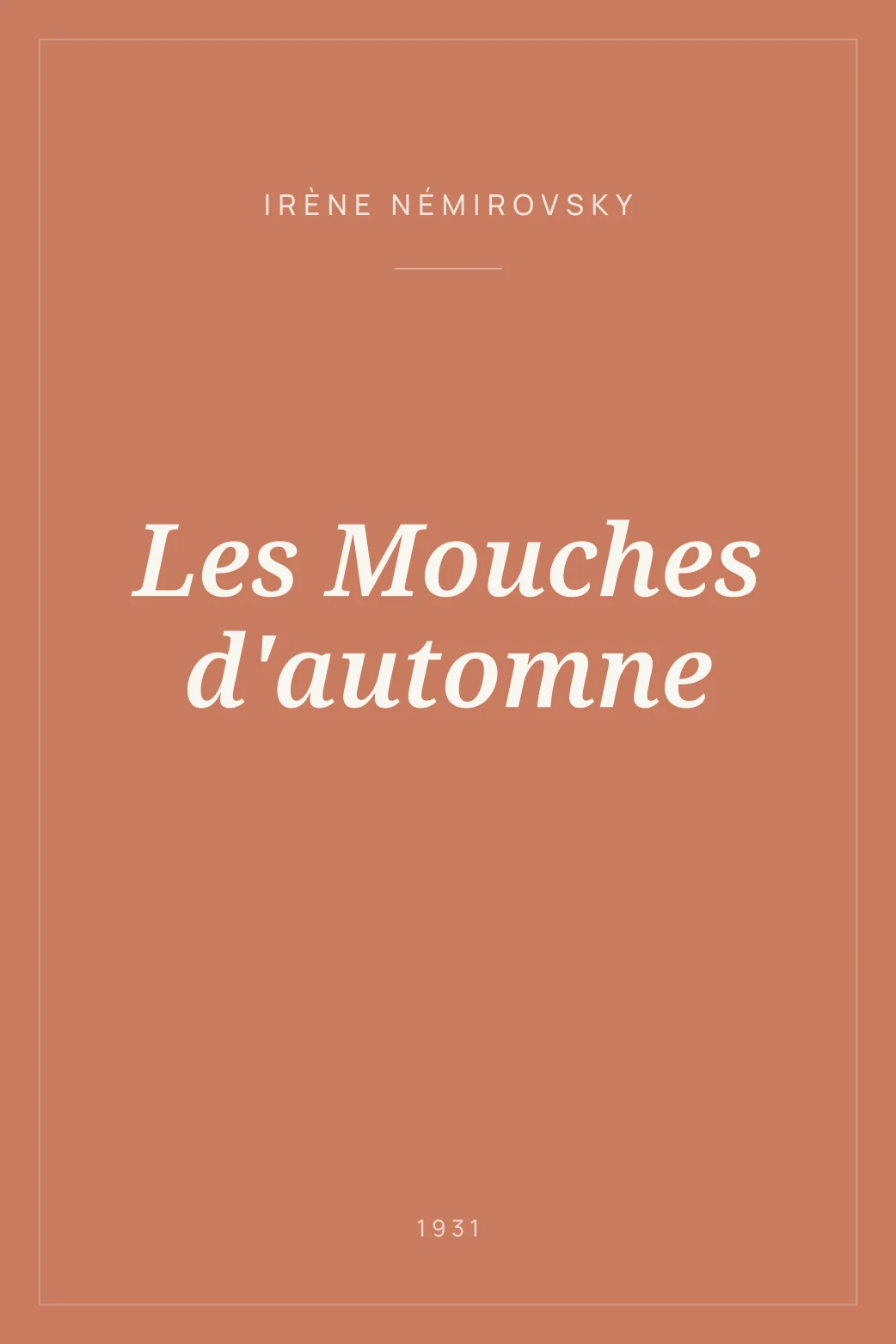 Portada de Les Mouches d'automne