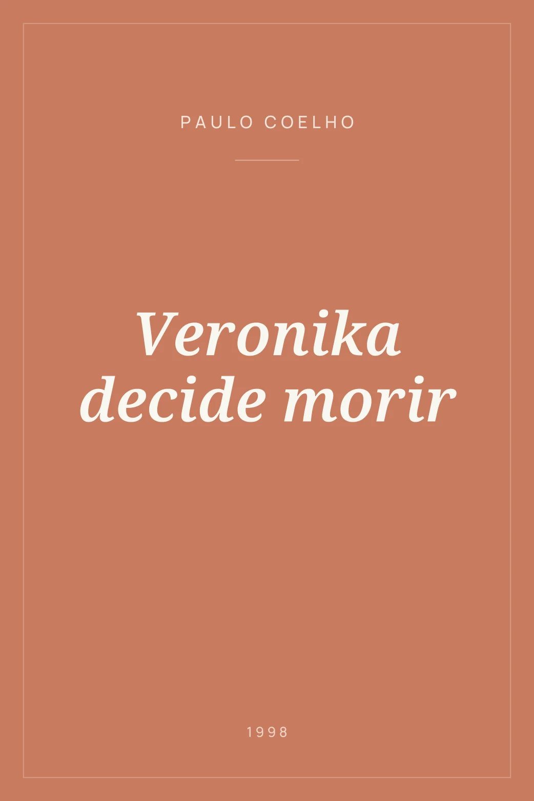 Portada de Veronika decide morir