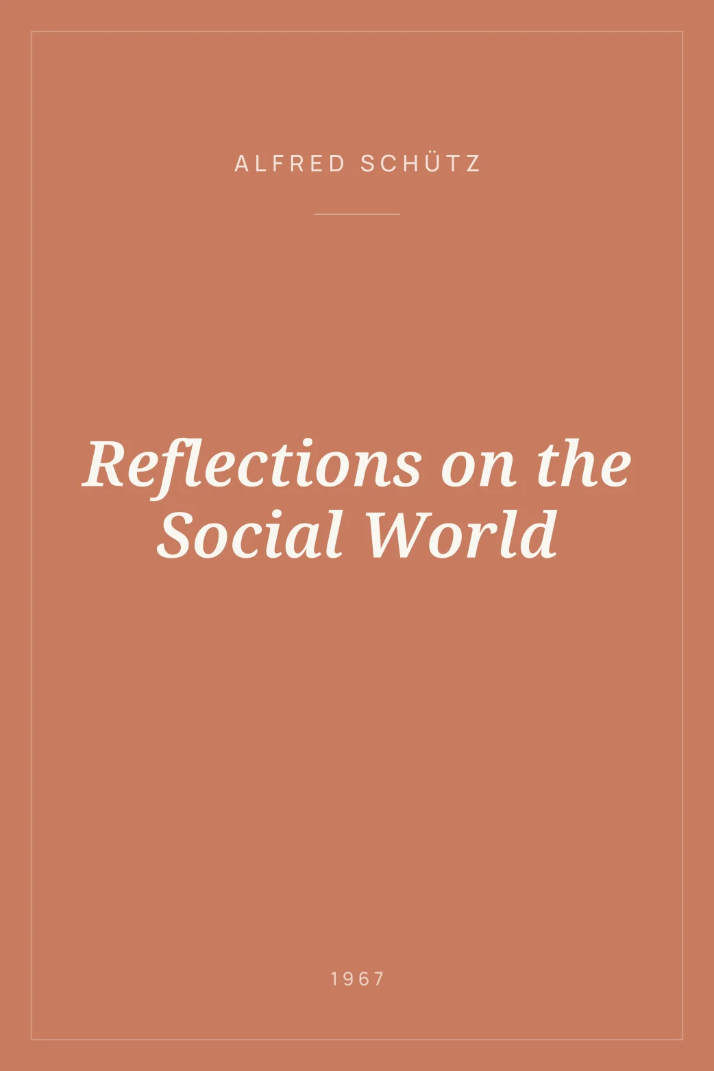 Portada de Reflections on the Social World