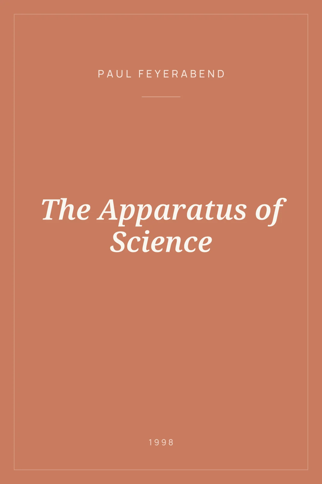 Portada de The Apparatus of Science